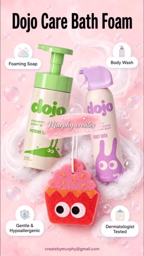 Dojo Care Kids’ Bath Foam & Body Wash – UGC video by Murphy Creates